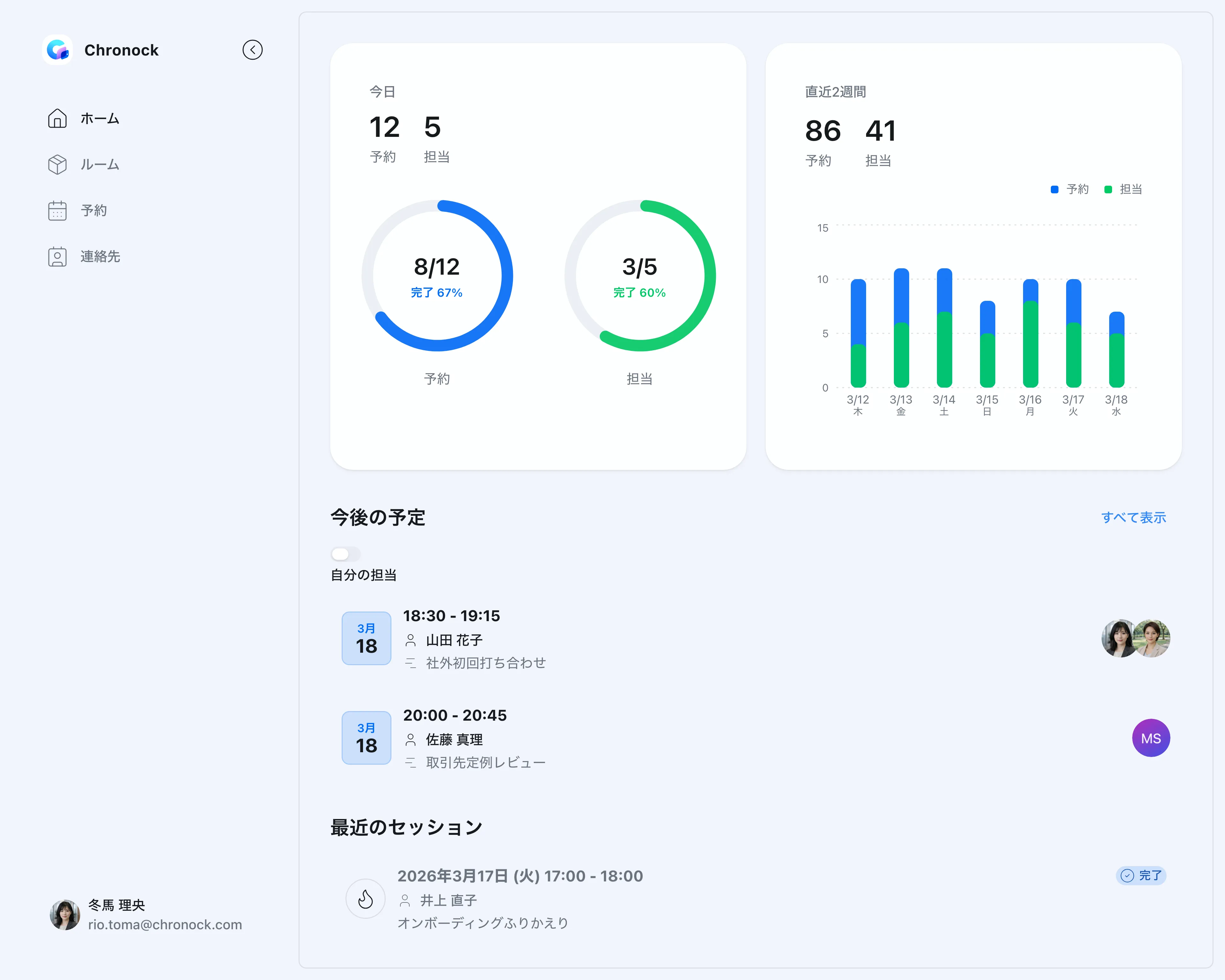 Chronock App Home